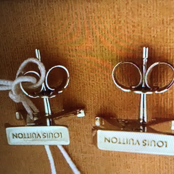 Louis Vuitton Gold Stud Earrings - Picture 3 of 4